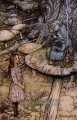 Arthur Rackham Alice im Wunderland der Hase in einem Illustrator kleine Bill Sendet